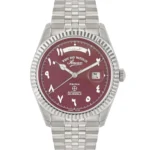 West End Watch. Classic Automatic 41mm - Arabic Maroon Dial.