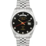 West End Watch.Classic Automatic 41mm with Zircons Black Dial