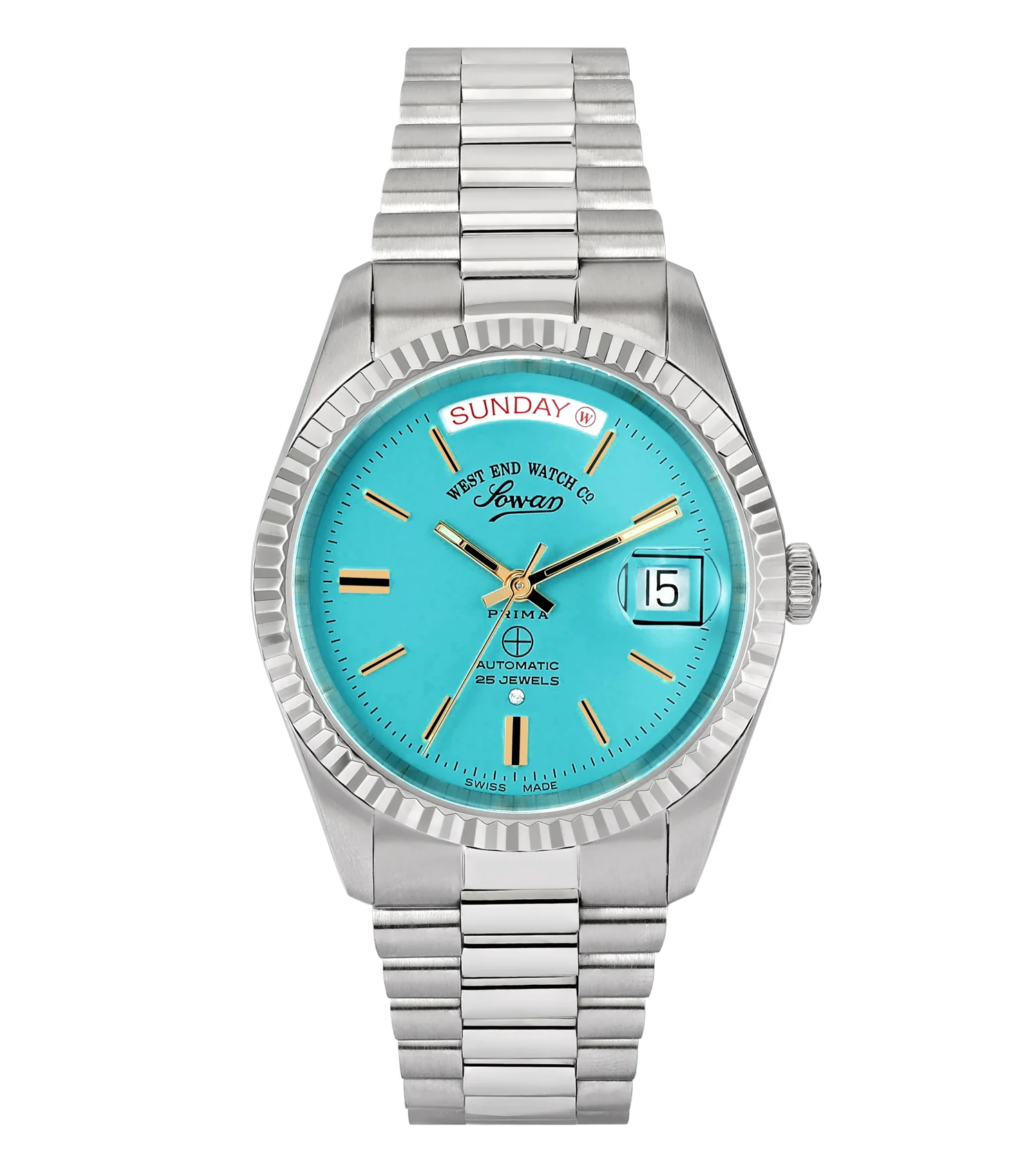 WestEnd-Watch-W680003-37-1-tiffany West End Watch Co. Classic Automatic 37mm with Turquoise Dial - Image 1