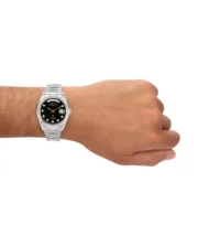 West End Watch. Classic Automatic 37mm Black Dial with Zircons - Image 2