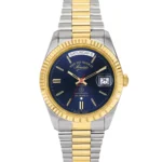 West End Watch. Two Tone Classic Automatic 37mm with Blue Dial