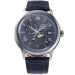 Orient RA-AK0806L Semi Skeleton Automatic Navy Leather Watch